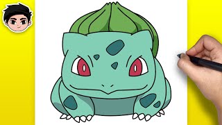 How to Draw Bulbasaur from Pokemon  Easy StepbyStep [upl. by Mazel]