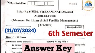 manure fertilizer and soil fertility management 6th semester paper solution 2024 [upl. by Etam902]