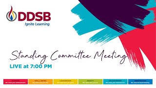 DDSB Standing Committee Meeting  March 6 2023 [upl. by Nerte]