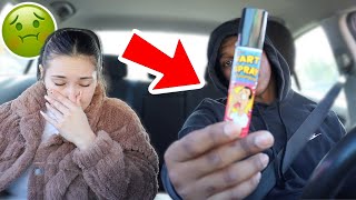 Fart Spray Prank On Girlfriend HILARIOUS [upl. by Glaudia]