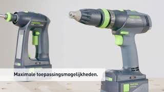 Accuschroefboormachines T 183  C 18  Festool NL [upl. by Ahsienaj]