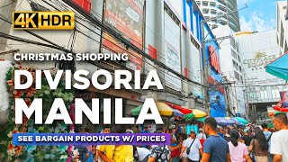 Discover How Filipinos Shop During Christmas  DIVISORIA MANILA Bargain Hunting Tour  168 Mall [upl. by Treulich]