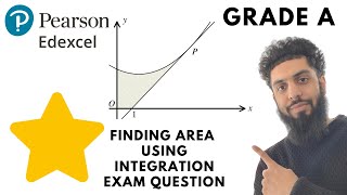 Pure Maths Yr1 Finding Area Using Integration Exam Question [upl. by Aehs617]