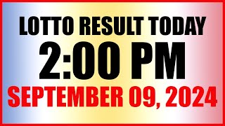 Lotto Result Today 2pm September 9 2024 Swertres Ez2 Pcso [upl. by Einhpets620]