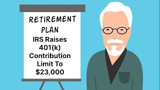 IRS Raises 401k Contribution Limit To 23000 irs retirement limit [upl. by Otho]