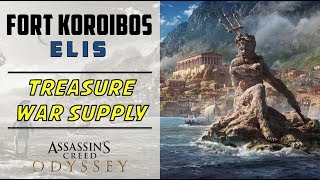 Fort Koroibos Elis  Loot Treasure amp War Supply Location  ASSASSINS CREED ODYSSEY [upl. by Fritz]