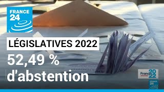 Législatives 2022  5249  dabstention un record sous la Ve République • FRANCE 24 [upl. by Barri]