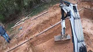 Swimming pool construction Part one digging plumbing and rebar install prep for Gunite [upl. by Akimrej]