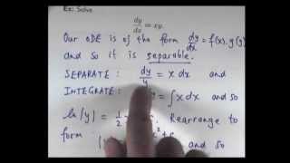 How to solve separable differential equations [upl. by Sioux]