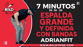 Los 5 MEJORES EJERCICIOS para ESPALDA con BANDAS ELÁSTICAS  Adrianfit 🔥 [upl. by Glasgo]