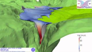 3D SPH numerical simulation of the wave generated by the Vajont rockslide explanation [upl. by Eelrehpotsirhc]