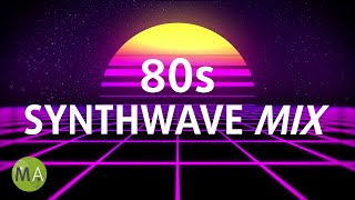 Upbeat Study Focus 80s Style Synthwave Mix with Beta Isochronic Tones [upl. by Relyks]