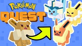 How To Evolve Eevee In Pokemon Quest Nintendo SwitchAndroidIOS [upl. by Seiber220]