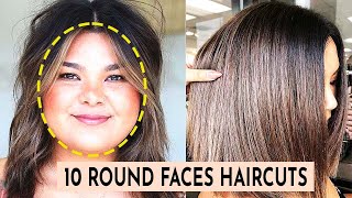 10 Amazing Haircuts for Round Faces [upl. by Oirasec771]