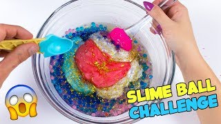 SLIME CHALLENGE TAGLIAMO TANTISSIME SLIME BALLS CON PERLE E SLIME [upl. by Coshow797]