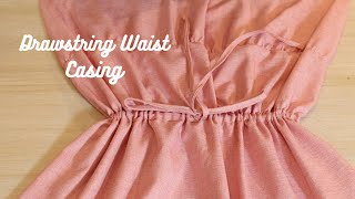 How To Sew Drawstring Casing On Waist [upl. by Jolenta]