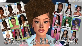 700 Sims 4 CC Hair Folder  CC Links 1 [upl. by Annaiv]