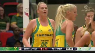 Netball Australia vs South Africa 2017 Quad Series Full Match [upl. by Aliuqaj985]