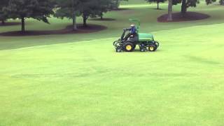 Circle mowing fairways [upl. by Aliakim]