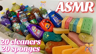 ✨🎊 ASMR Happy 2020 20 Different Cleaners  20 Different Sponges 🎊✨ [upl. by Ain435]