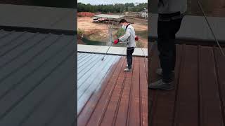 Antirust treatment process of color steel roof [upl. by Omrelliug]