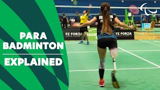 Sport Explained Para Badminton  Paralympic Games [upl. by Milak]