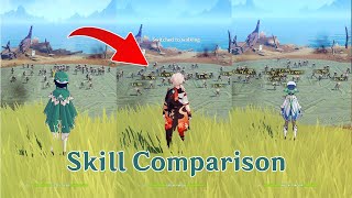 Genshin Impact  Skills comparison Crowd control Sucrose vs Kazuha vs Venti Comparison [upl. by Eihcir]