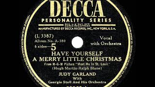 1944 HITS ARCHIVE Have Yourself A Merry Little Christmas  Judy Garland [upl. by Llerroj]