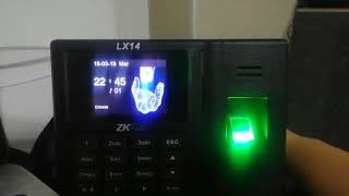 Reseteo Control de Asistencia ZK Lx14 [upl. by Ilamad]