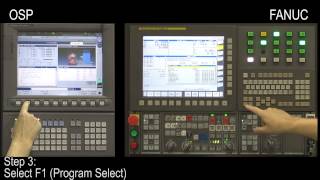 CNC Control Procedures Okuma OSP amp FANUC “Program Select” [upl. by Melgar722]