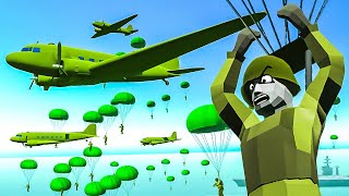 Biggest WW2 PARATROOPERS INVASION Ever Made in Ravenfield [upl. by Hesky850]