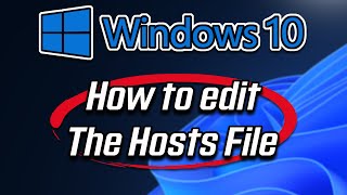 How To Edit Hosts File in Windows 11 SOLVED [upl. by Yelsnya951]