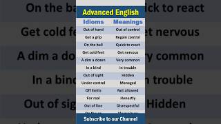 Advanced English Phrases and Idioms idioms phrases [upl. by Dorsey493]