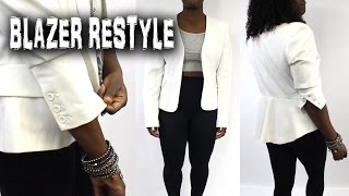 Blazer Restyle How to Shorten the SleeveBEAUTYCUTRIGHT [upl. by Arikehs688]