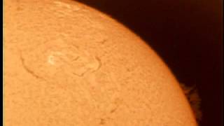 Sun  July 13 2013  Lunt 80 and MallinCam Signature [upl. by Minnnie]