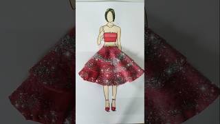 Lets create skirt with tissue paper😍❤❤ fashion fashionstyle art viralvideo shorts [upl. by Anselma488]