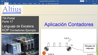 Altius 17 TIA Portal KOP Contadores 2 ejemplos [upl. by Reidar]