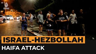 Hezbollah rocket attack on Haifa  Al Jazeera Newsfeed [upl. by Halivah]