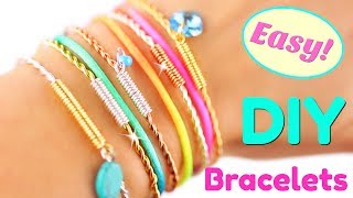 5 DIY Bracelets EASY DIY Bracelet tutorial  Handmade Bracelets [upl. by Euqnimod]