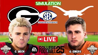 GEORGIA vs TEXAS  SEC CHAMPIONSHIP  COLLEGE FOOTBALL 25 PREDICTIONS [upl. by Cole]