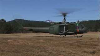 Panchos Huey 961  Vietnam War UH1H Huey Helicopter Taking Off Flying Landing [upl. by Harms]