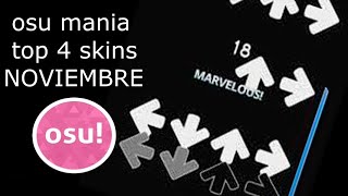 TOP 4 OsuMania Skins Noviembre para jugar 4k  Descarga [upl. by Iggep28]