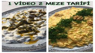 Bir Videoda İKİ PRATİK MEZE TARİFİ Havuçlu Kabaklı Meze Mantarlı Yoğurtlu Meze [upl. by Monk]