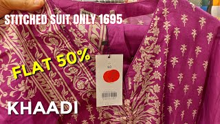 Khaadi Flat 50 Sale  khaadi sale today  Stitched dresses 1695 only [upl. by Bakki]