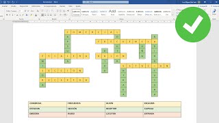 Como hacer un crucigrama en Word [upl. by Atekin892]