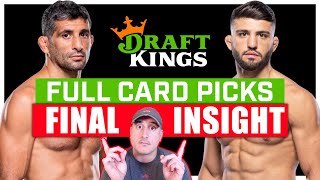 DRAFTKINGS UFC Austin Dariush vs Tsarukyan FULL CARD Predictions [upl. by Bunder]