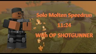 SOLO MOLTEN NST SPEEDRUN WITH OP SHOTGUNNER SSID STRAT  Roblox TDS [upl. by Cran99]