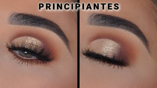 Sombras Cafes Con Brillo Dorado FACIL  PRINCIPIANTES [upl. by Cindy]