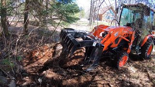 419 Will It Lift It Kubota LX2610 Compact Tractor Root Rake Grapple Tips for new tractor owners [upl. by Eisserc66]