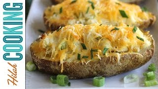 How to Make Twice Baked Potatoes  Hilah Cooking [upl. by Raskind]